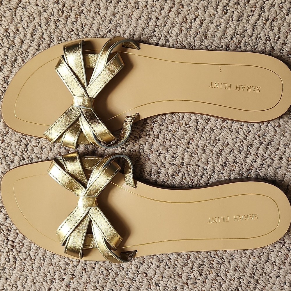 Sarah Flint Miriana Sandals in Gold Nappa Size 10